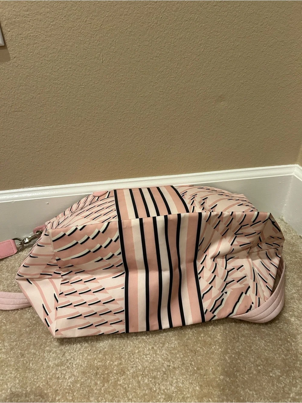 Longchamp Pink Patterned Tote - Picture 3 of 8